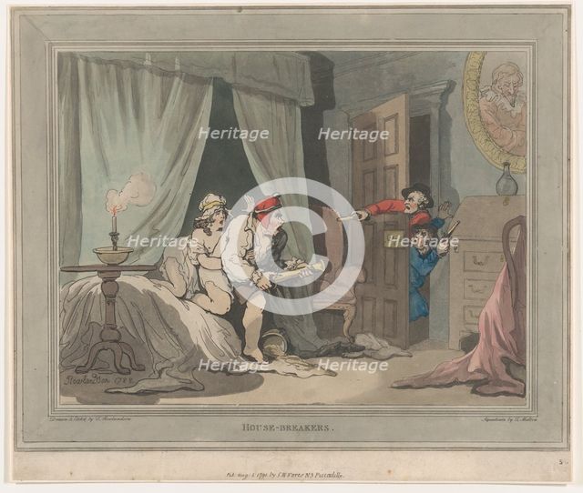 House-Breakers, August 1, 1791., August 1, 1791. Creators: Thomas Rowlandson, Thomas Malton II.