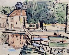 House By The Water - Reflections, c1927. Creator: George Leslie Hunter