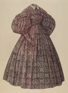 House Dress, 1935/1942. Creator: Julie C Brush