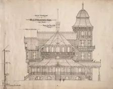 House for Mr. S.W. Allerton, Lake Geneva, Wisconsin: South Elevation, c. 1884. Creator: Henry Lord Gay