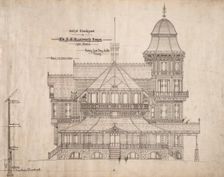House for Mr. S.W. Allerton, Lake Geneva, Wisconsin: South Elevation, c. 1884. Creator: Henry Lord Gay