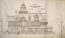 House for Mr. S.W. Allerton, Lake Geneva, Wisconsin: West Elevation, c. 1884. Creator: Henry Lord Gay