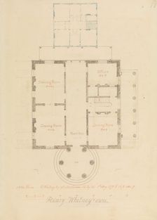 House for Henry Whitney, New Haven, Connecticut (client's plan), 1835. Creator: Alexander Jackson Davis