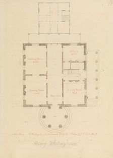 House for Henry Whitney, New Haven, Connecticut (client's plan), 1835. Creator: Alexander Jackson Davis