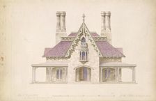 House for William J. Rotch, New Bedford, Massachusetts (front elevation), 1845. Creator: Alexander Jackson Davis