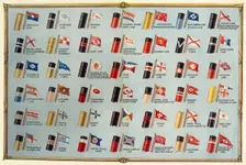House Flags and Funnels of Passenger Steamship Lines c1930. Creator: Unknown