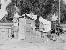 House in camp of carrot pullers, near Holtville, Imperial Valley, California, 1939. Creator: Dorothea Lange