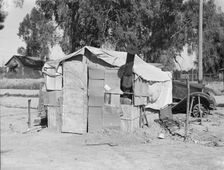 House in camp of carrot pullers, near Holtville, Imperial Valley, California, 1939. Creator: Dorothea Lange
