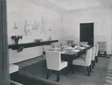 House in Bucharest by Rudolf Frankel - The dining room 1942