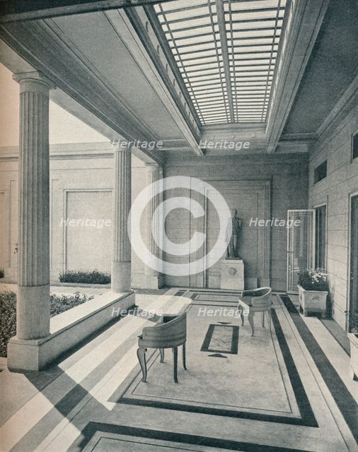 'House in Grosvenor Road Westminster - The Stoa Looking West. G. and A. Gilbert Scott, Architects',  Artist: Unknown.