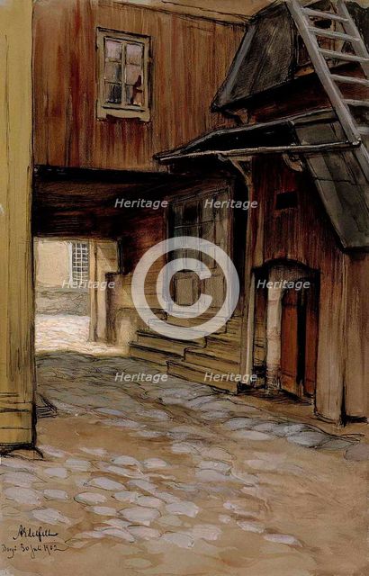 House in Porvoo, 1902. Creator: Albert Edelfelt.