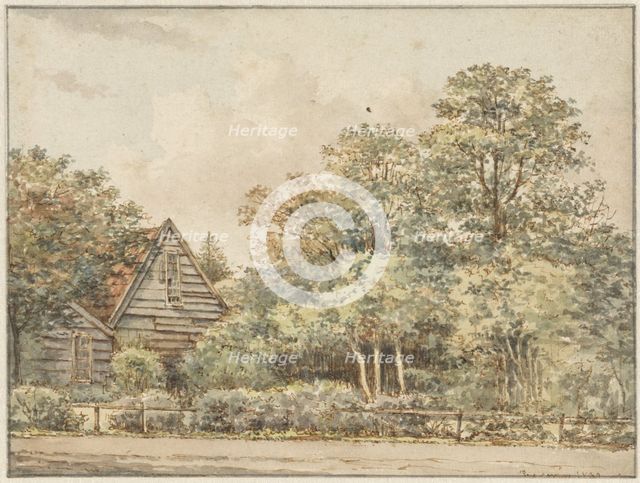 House in wooded area, 1830-1839. Creator: Pieter Ernst Hendrik Praetorius.