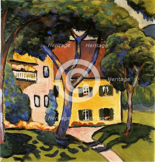 House in Tegernsee, 1910. Creator: Macke, August (1887-1914).