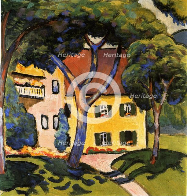 House in Tegernsee, 1910. Creator: Macke, August (1887-1914).