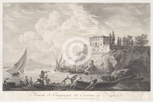 House in the Country Surrounding Naples, ca. 1720-60. Creator: Jean Daullé.
