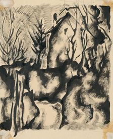 House in the garden, 1924-1928. Creator: Konstantin Bauer