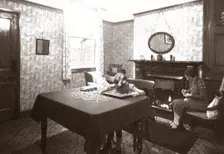 House interior, dining room, York, Yorkshire, 1940