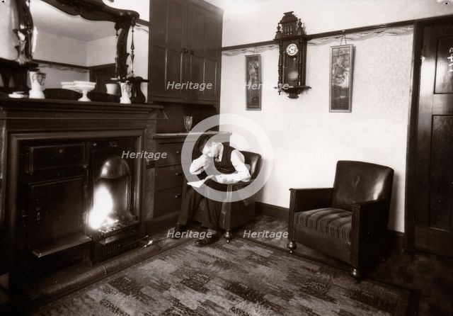 House interior, sitting room, York, Yorkshire, 1940. Artist: Unknown