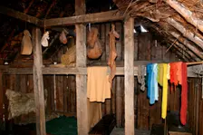 House interior, West Stow Country Park and Anglo-Saxon Village, Bury St Edmund's, Suffolk. Creator: Peter Thompson