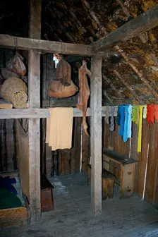 House interior, West Stow Country Park and Anglo-Saxon Village, Bury St Edmund's, Suffolk. Creator: Peter Thompson
