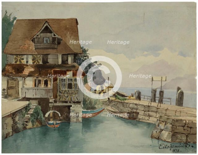 House On Canal, 1878. Creator: Louis Michel Eilshemius.