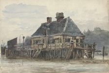 House on a jetty, 1834-1893. Creator: Willem Antonie van Deventer