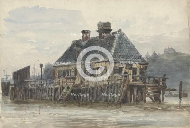 House on a jetty, 1834-1893. Creator: Willem Antonie van Deventer.