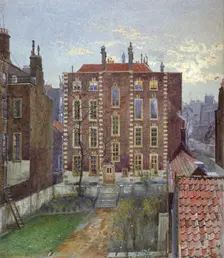 House on Austin Friars Street, City of London, 1881. Artist: John Crowther