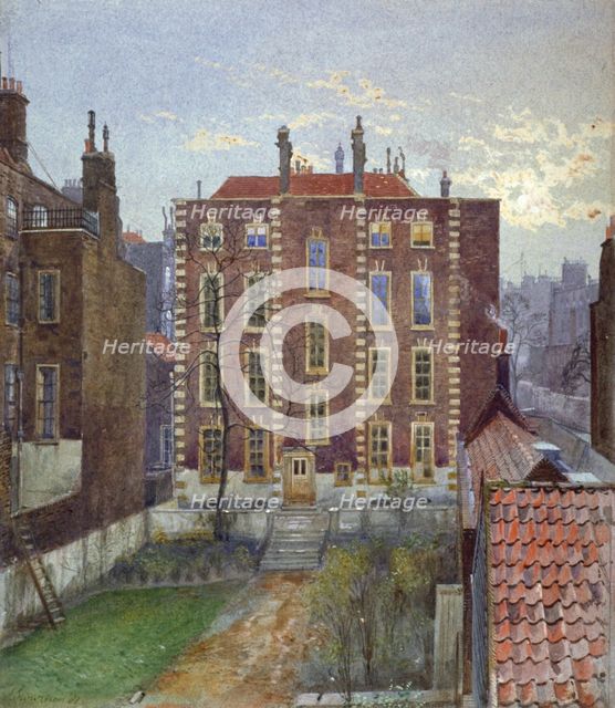House on Austin Friars Street, City of London, 1881. Artist: John Crowther