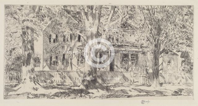 House on the Main Street, Easthampton, 1922. Creator: Frederick Childe Hassam.