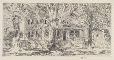 House on the Main Street, Easthampton, 1922. Creator: Frederick Childe Hassam