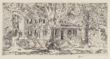 House on the Main Street, Easthampton, 1922. Creator: Frederick Childe Hassam