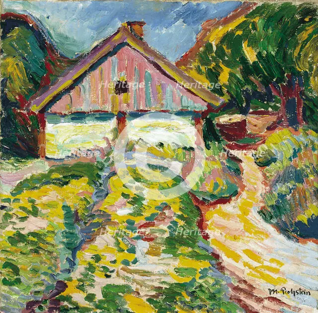 House on the Kuhrische Nehrung, 1909. Creator: Max Pechstein.
