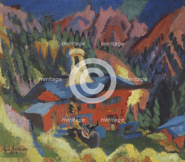 House on the Stafelalp, 1918-1919. Creator: Kirchner, Ernst Ludwig (1880-1938).
