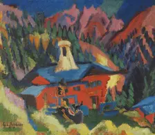 House on the Stafelalp, 1918-1919. Creator: Kirchner, Ernst Ludwig (1880-1938)