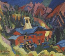 House on the Stafelalp, 1918-1919. Creator: Kirchner, Ernst Ludwig (1880-1938)
