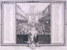 House of Commons, Palace of Westminster, London, 1785. Artist: Anon