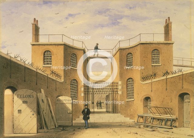 House of correction, Clerkenwell, London, c1850. Creator: Thomas Hosmer Shepherd.