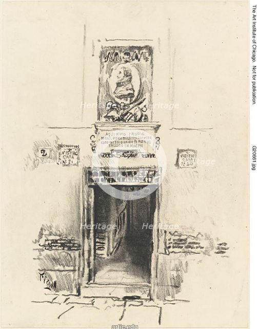 House of Cervantés, Madrid, c. 1903. Creator: Joseph J Pennell.