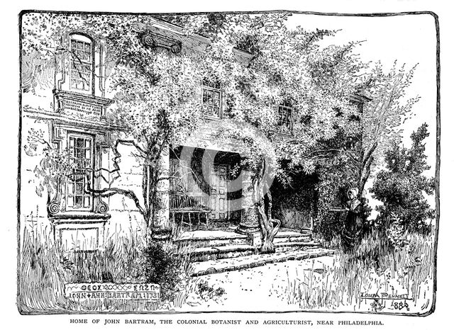 House of John Bartram (1699-1777), American botanist and agriculturist, 1884. Artist: Unknown