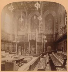 House of Lords, Houses of Parliament, London, England 1900. Creator: Underwood & Underwood