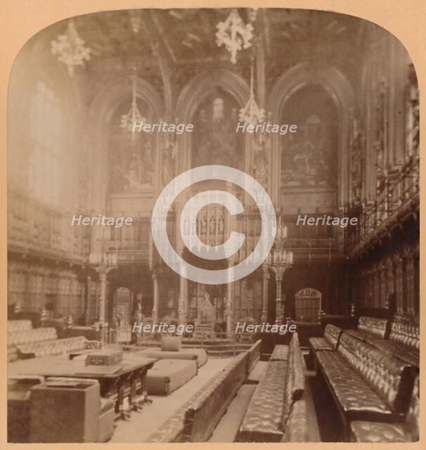 'House of Lords, Houses of Parliament, London, England', 1900.  Creator: Underwood & Underwood.