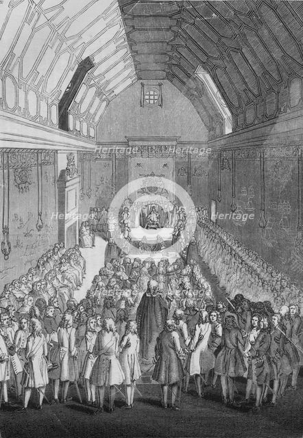 'House of Lords in the time of George II', 1845. Artist: Unknown.
