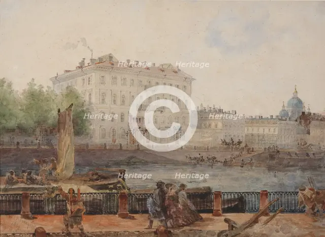 House of M.D. Tarasova at the embankment of Fontanka, 1861.