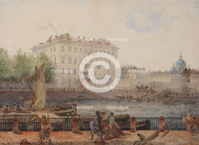 House of M.D. Tarasova at the embankment of Fontanka, 1861.