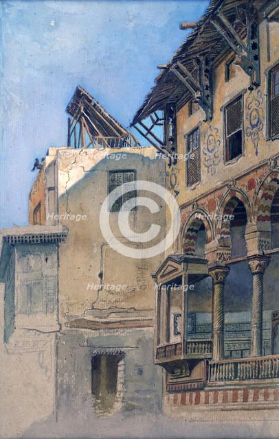 'House of Memlook Radnau Bey, Cairo', 1870.  Artist: Frank Dillon