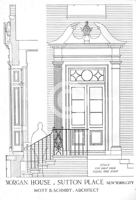 House of Miss Anne Morgan, Sutton Place, New York City, 1924. Artist: Unknown.