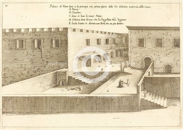 House of Pilate, 1619. Creator: Jacques Callot.