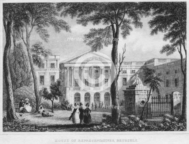 'House of Representatives, Brussels', 1850. Artist: William Owen.