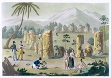 House of the Ancients, Island of Tinian c1820-1839. Creator: G Bramati